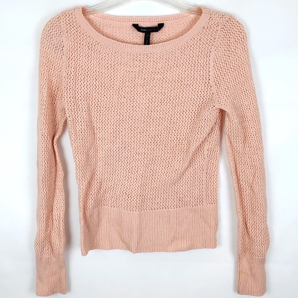 BCBGMaxAzria Knit Sweater Pullover Womens M Preppy Going Out Academia Minimalist